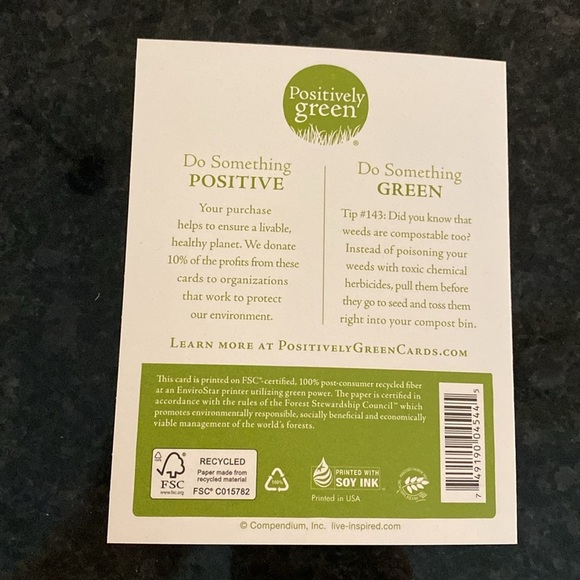 Compendium Positively Green Pet Sympathy Card and Envelope - Picture 4 of 4